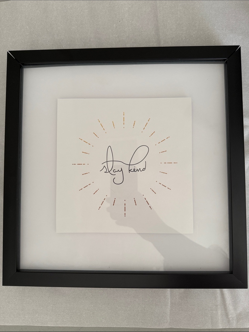 Pier 1 Black Framed "Stay Kind" Gold Accent Wall Art
